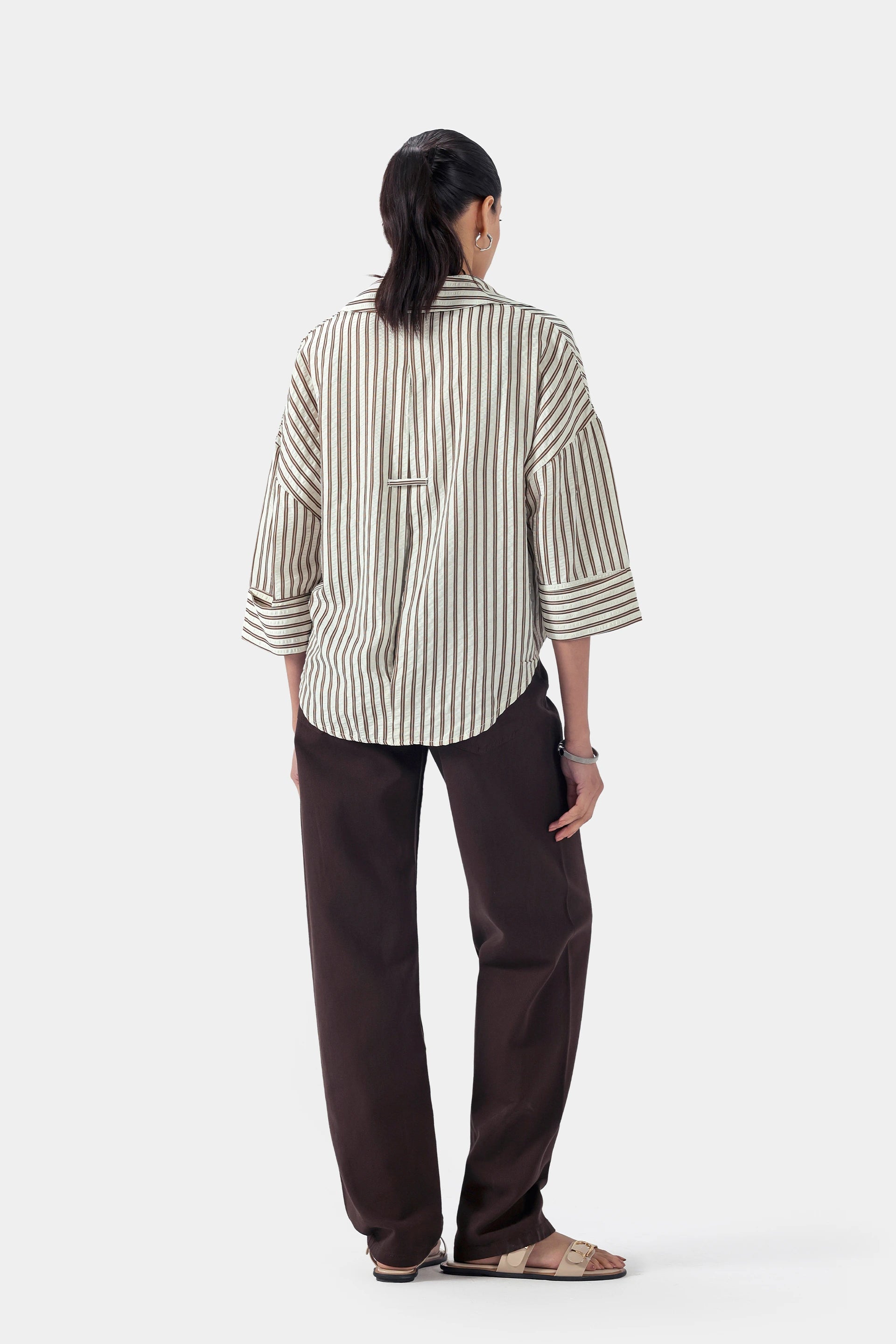 Pin-Striped Oversized Shirt - Cougar Clothing