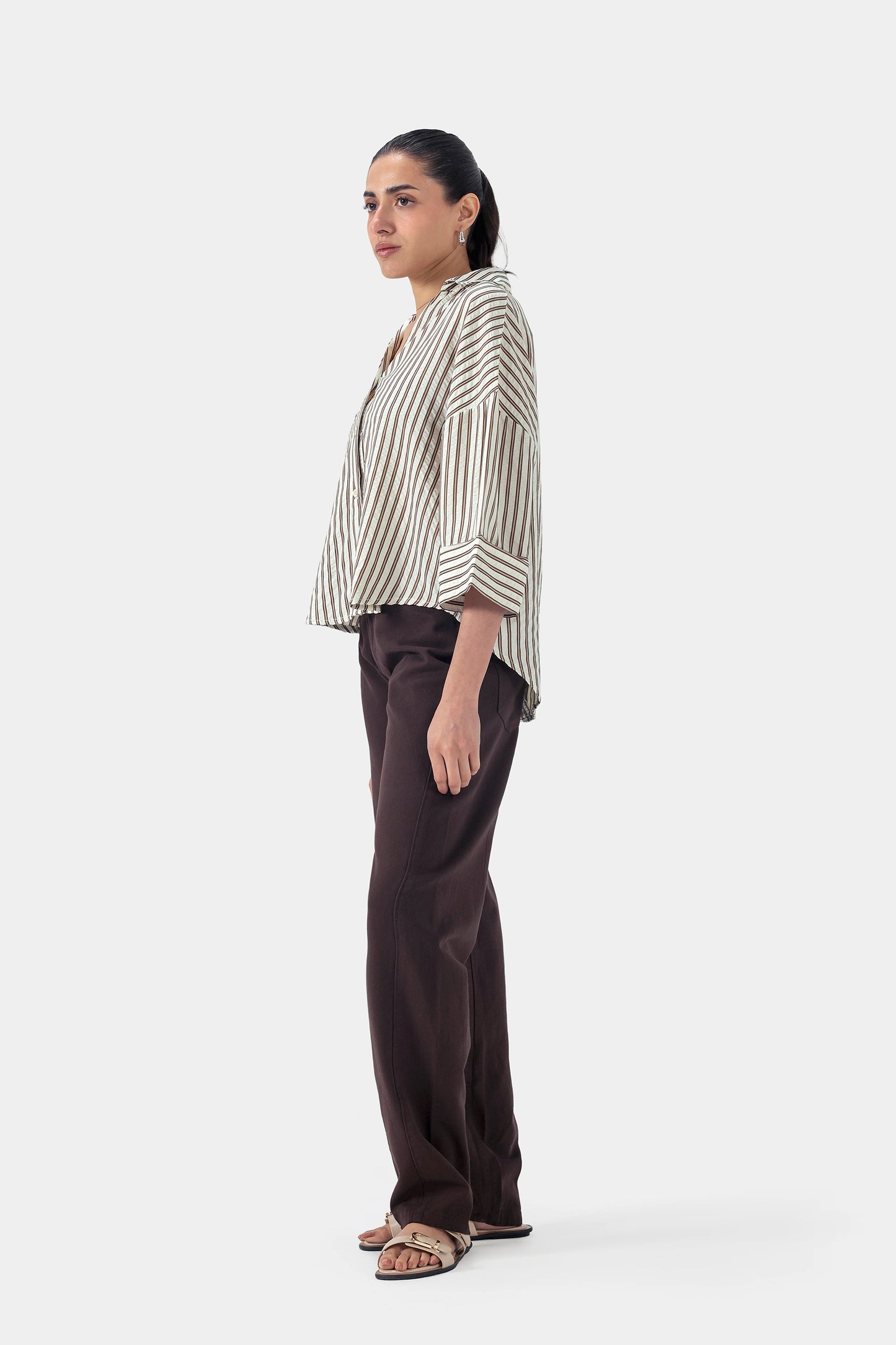Pin-Striped Oversized Shirt - Cougar Clothing