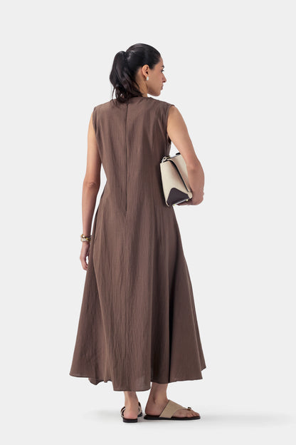 Sleeveless Flared Dress - Cougar Clothing