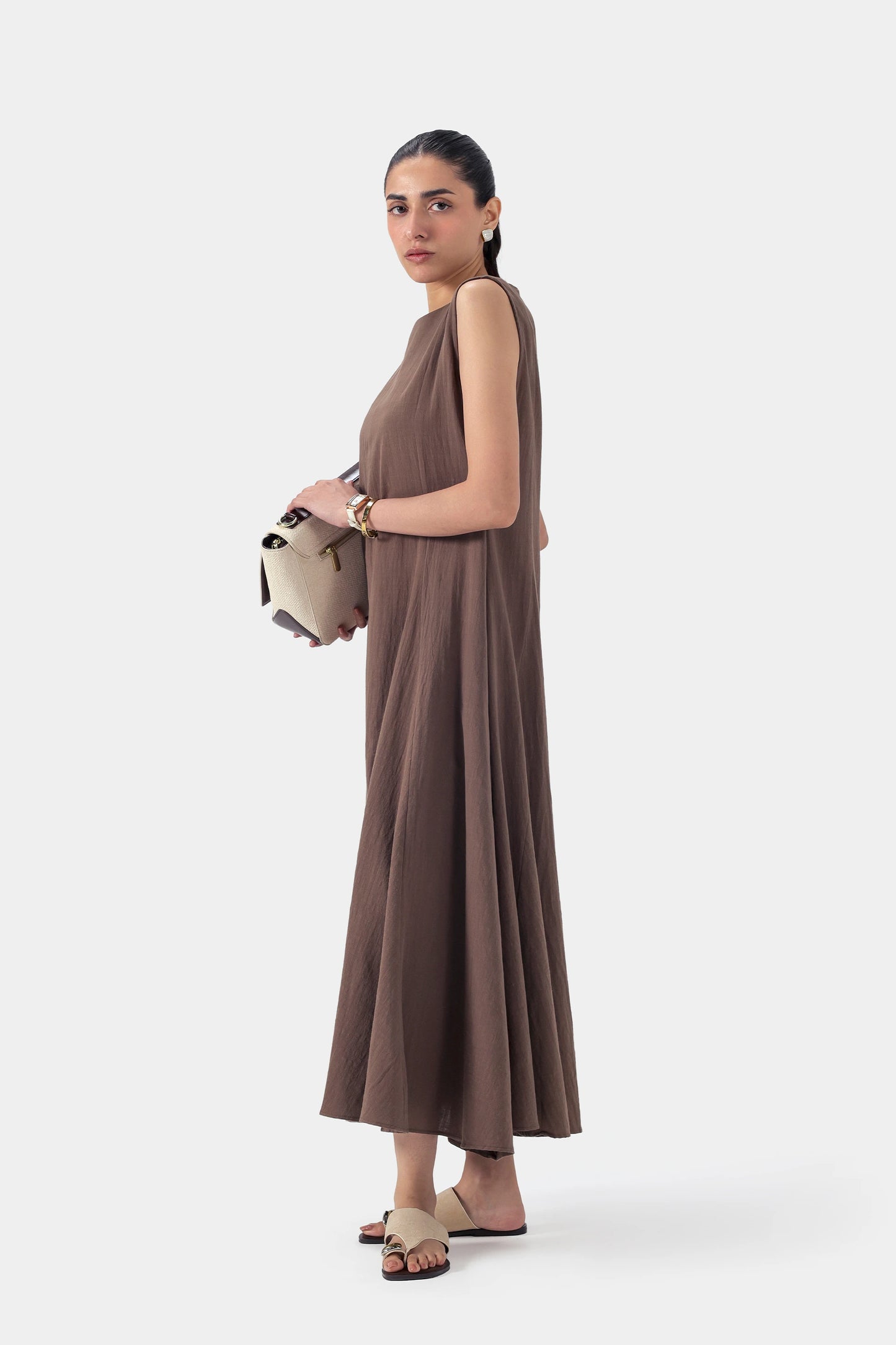 Sleeveless Flared Dress - Cougar Clothing