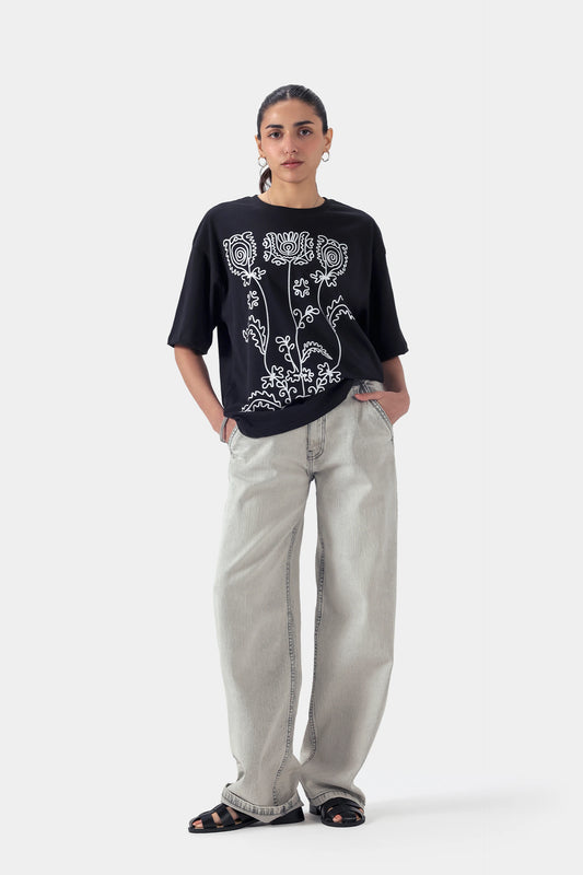 Floral Printed Jersey T-Shirt - Cougar Clothing