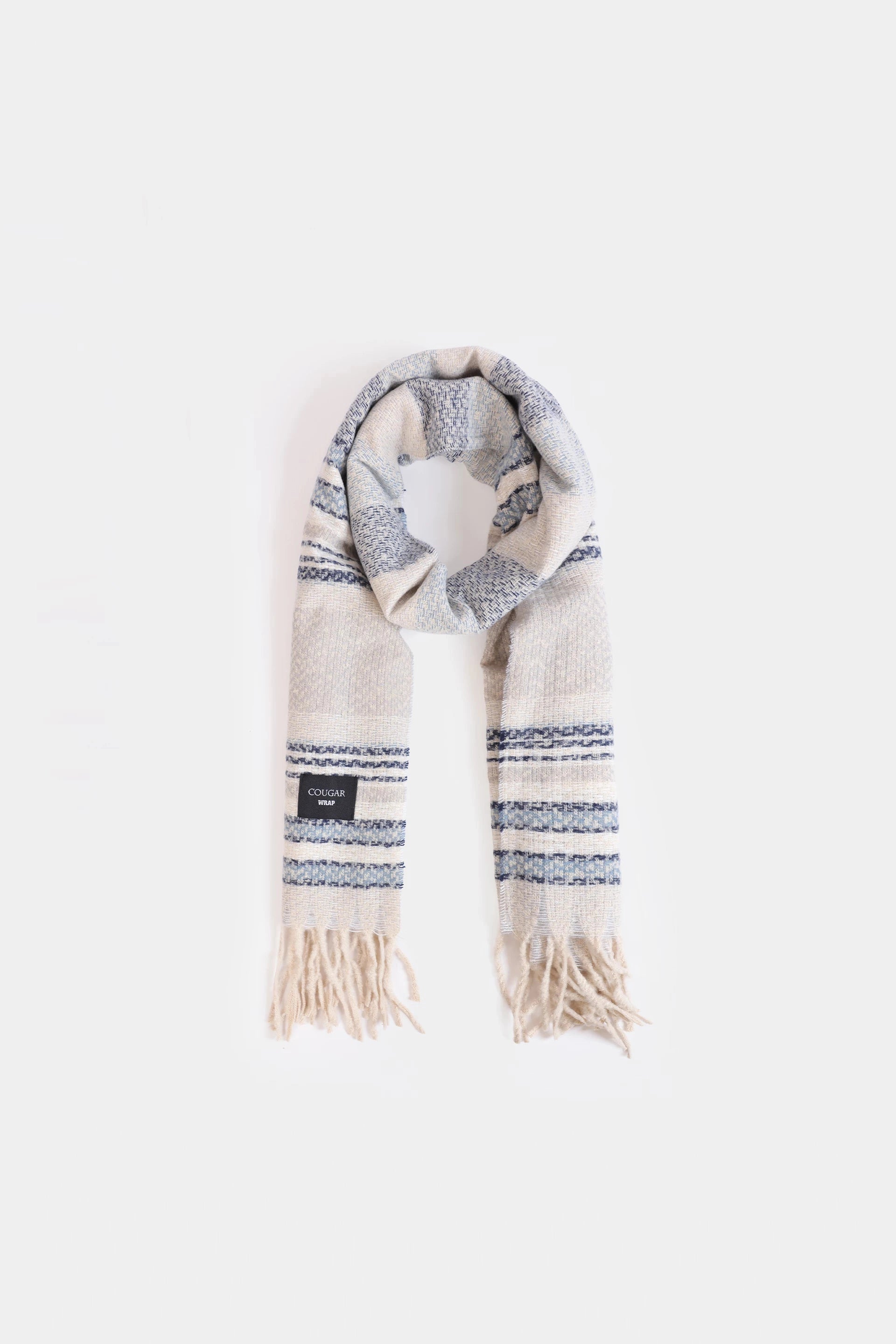 Striped Knitted Shawl - Cougar Clothing