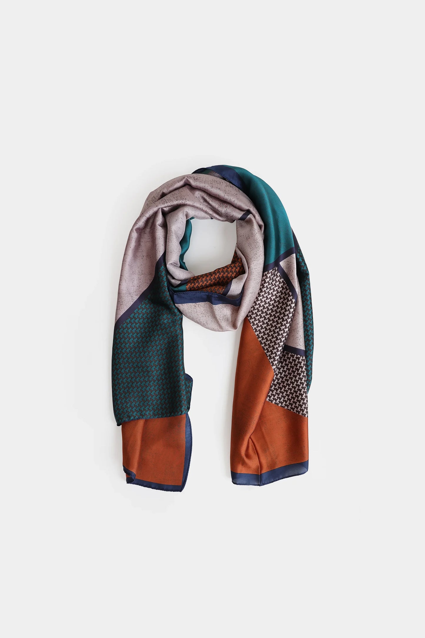 Color Block Silk Scarf - Cougar Clothing