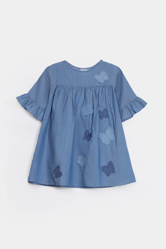 Embroidered Chambray Dress - Cougar Clothing