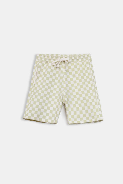 Checkered Terry Shorts - Cougar Clothing