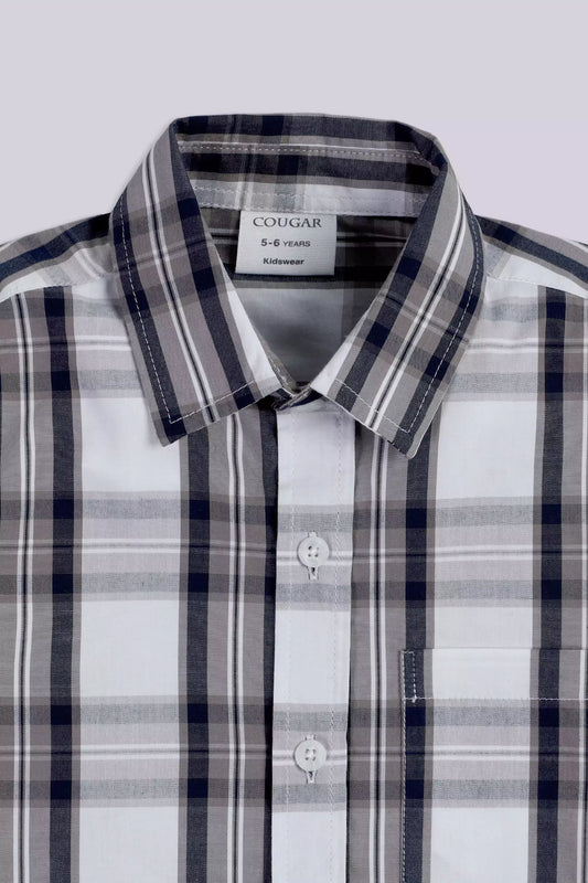Checkered Shirt With Patch Pocket - Cougar Clothing