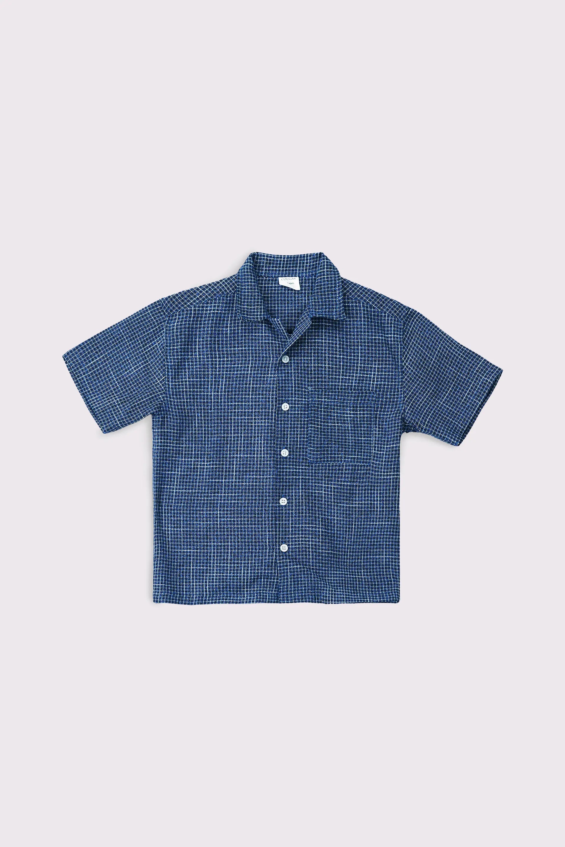 Textured Shirt With Mini-Check - Cougar Clothing