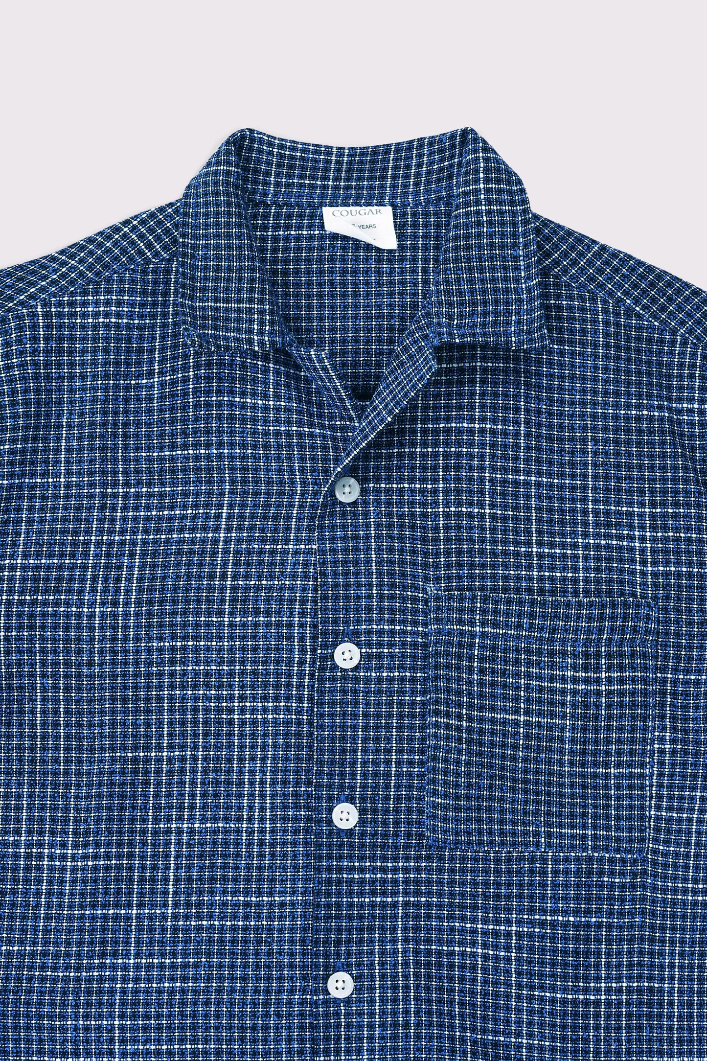 Textured Shirt With Mini-Check - Cougar Clothing