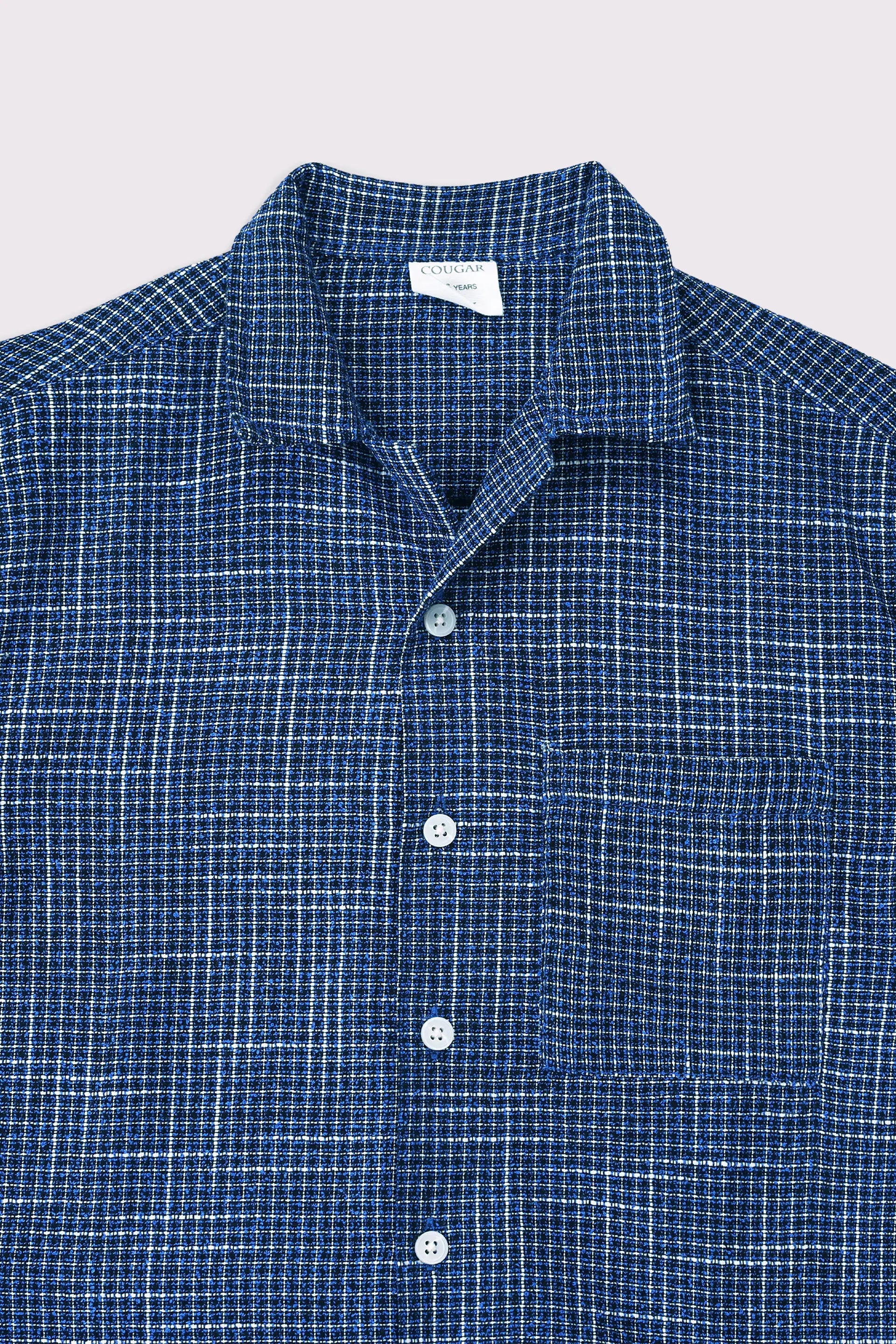Textured Shirt With Mini-Check - Cougar Clothing