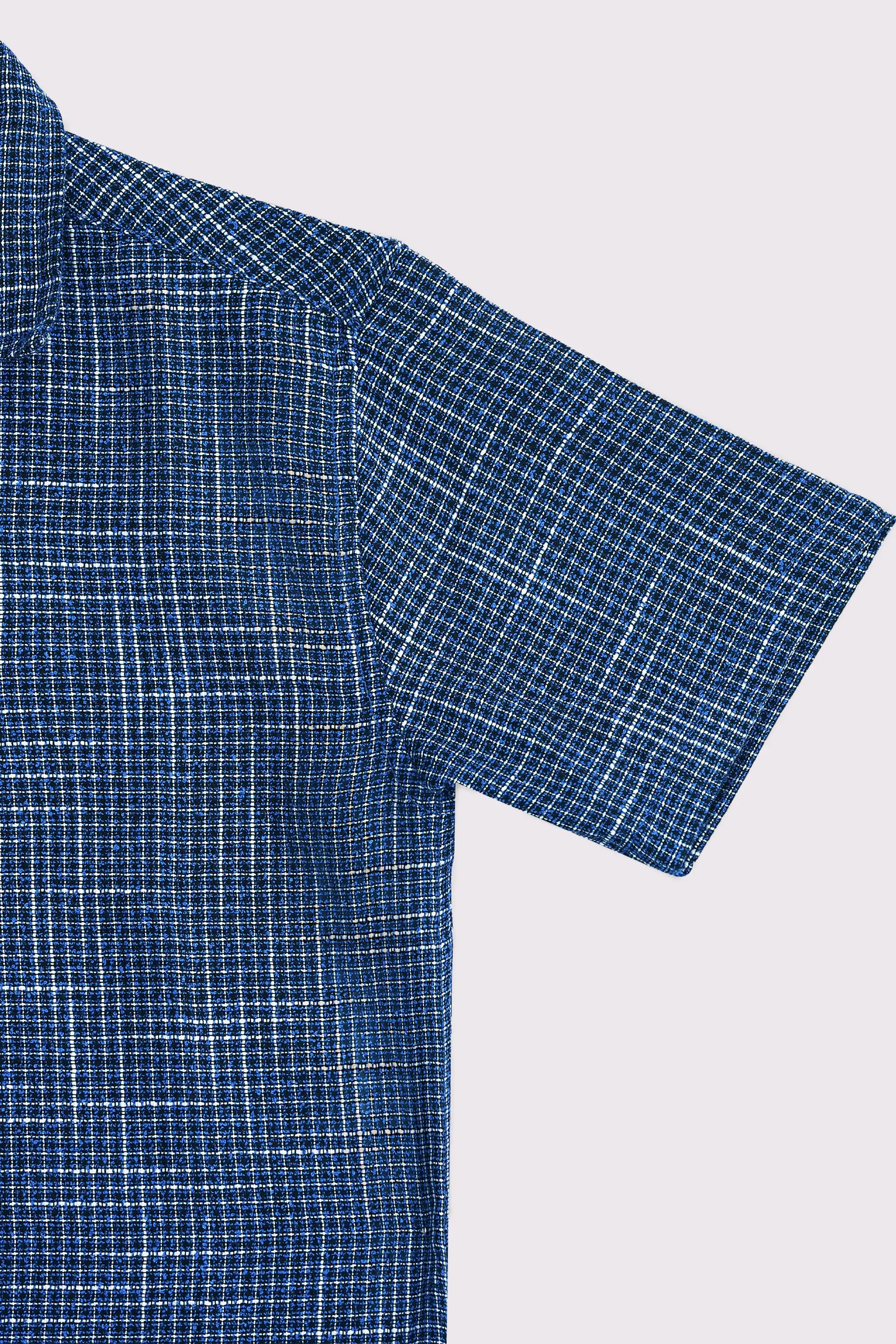 Textured Shirt With Mini-Check - Cougar Clothing