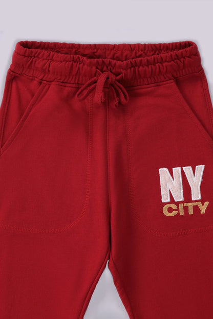 Jogger Pants With Applique Patches - Cougar Clothing