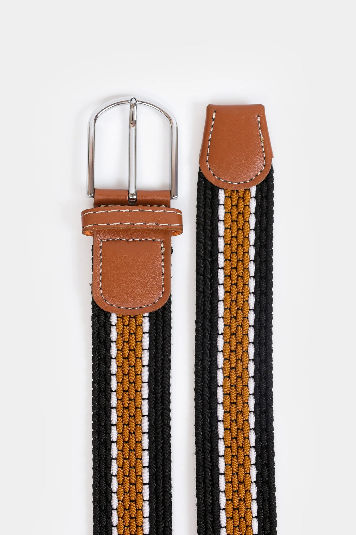 Contrast Stripe Elasticated Belt - Cougar Clothing