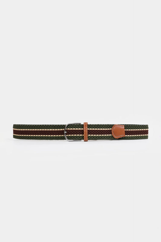 Contrast Stitched Stripe Belt - Cougar Clothing