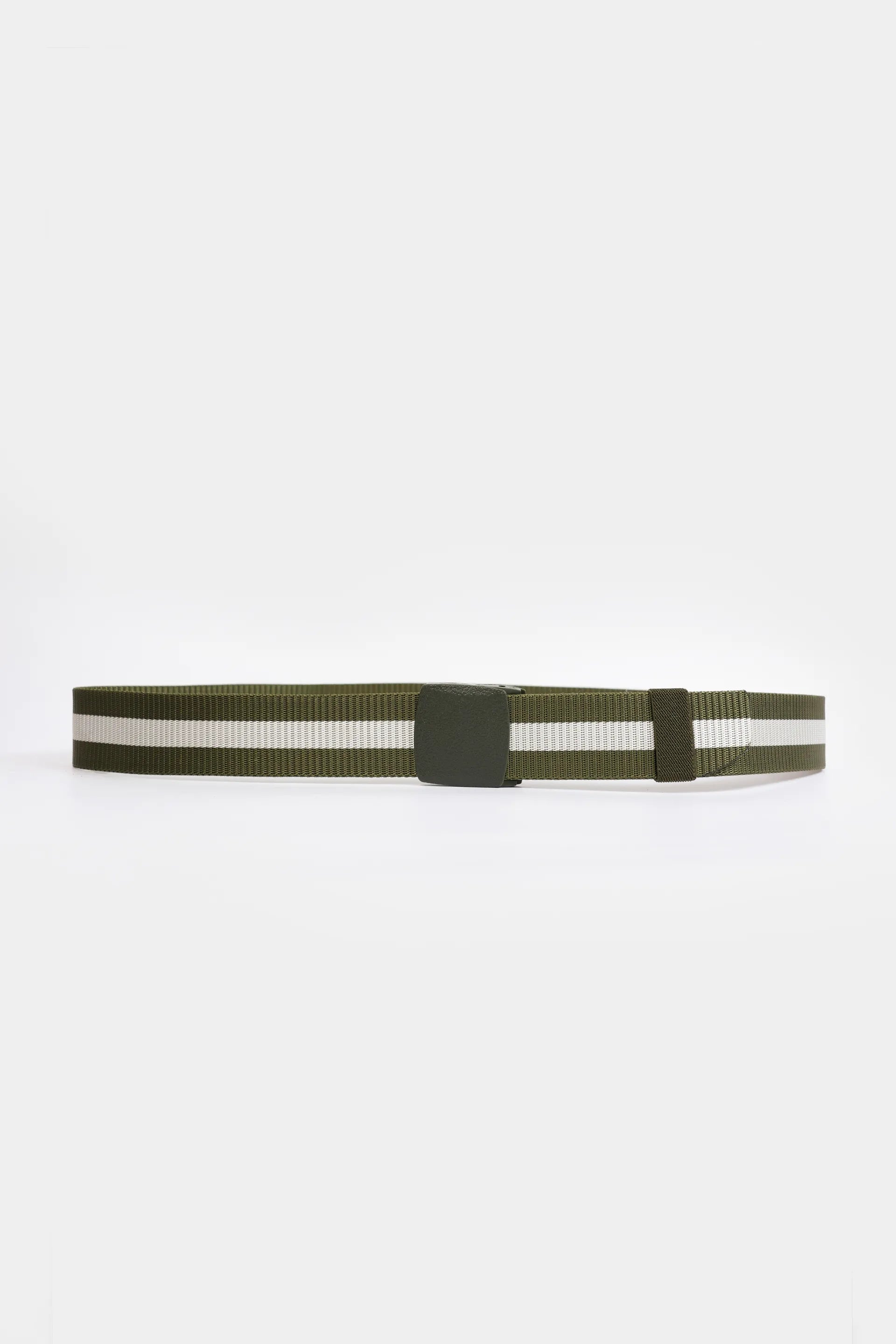 Contrast Striped Webbing Belt - Cougar Clothing