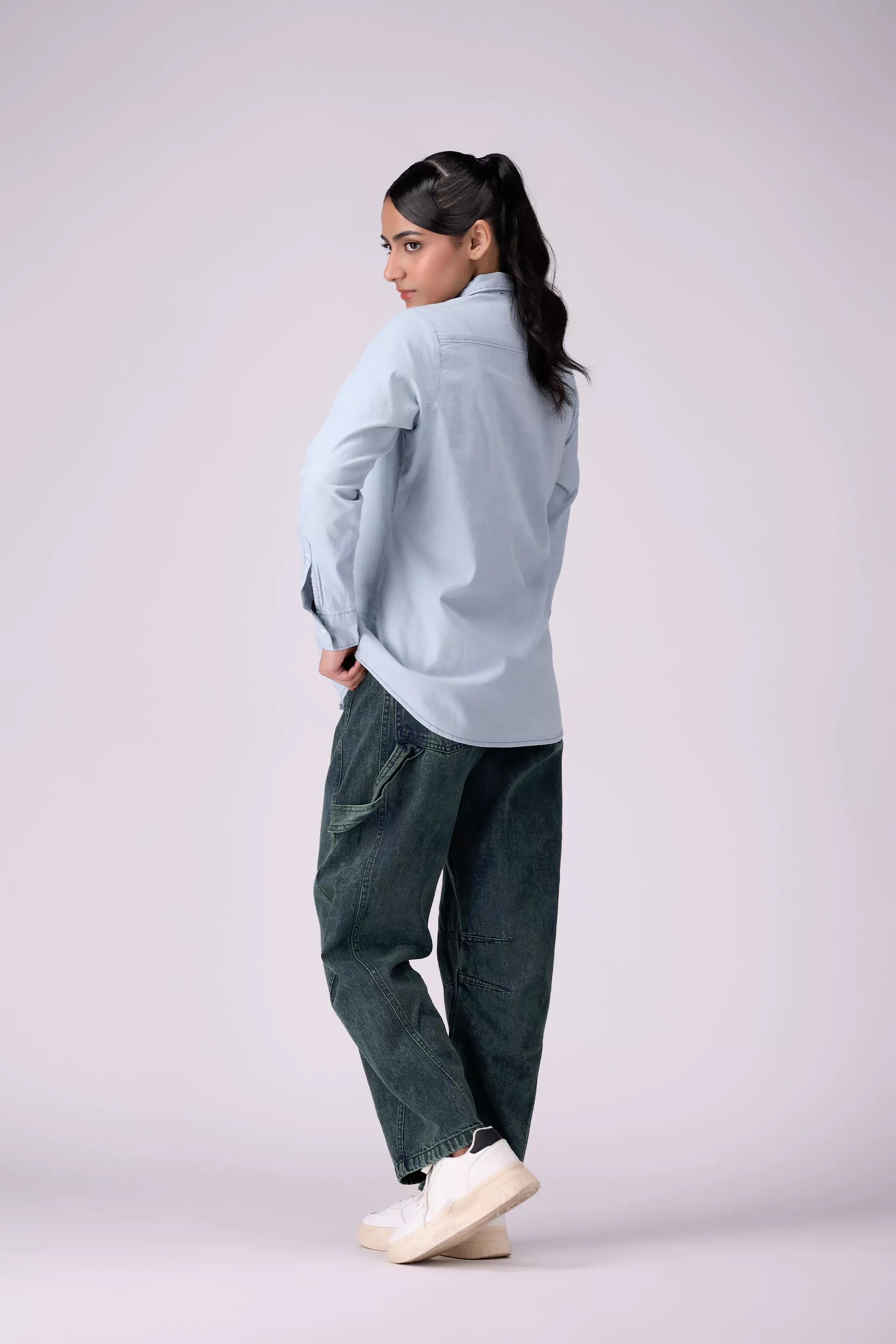 Embroidered Shirt With Flap Pockets - Cougar Clothing