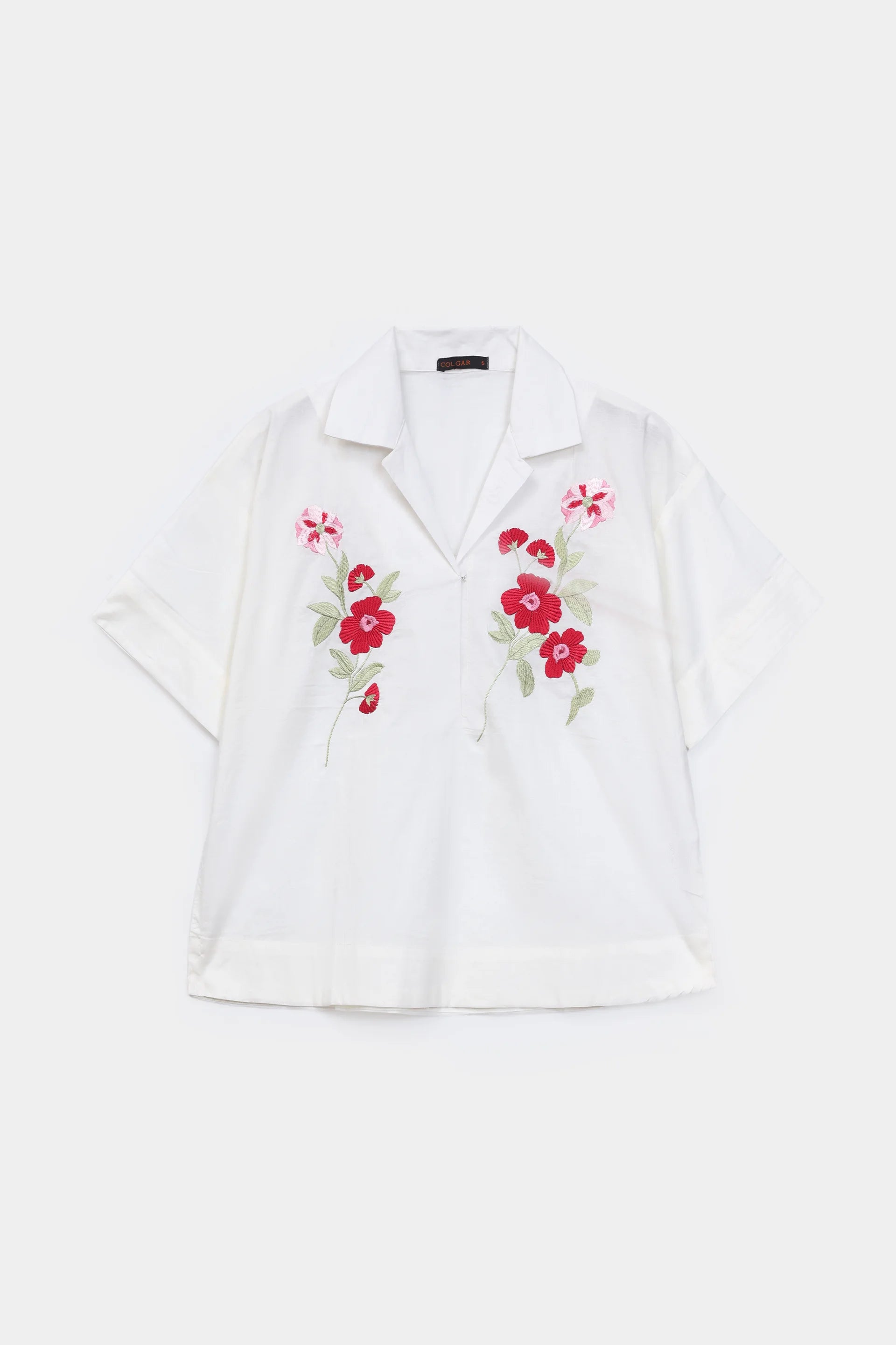 Floral Embroidered Top - Cougar Clothing