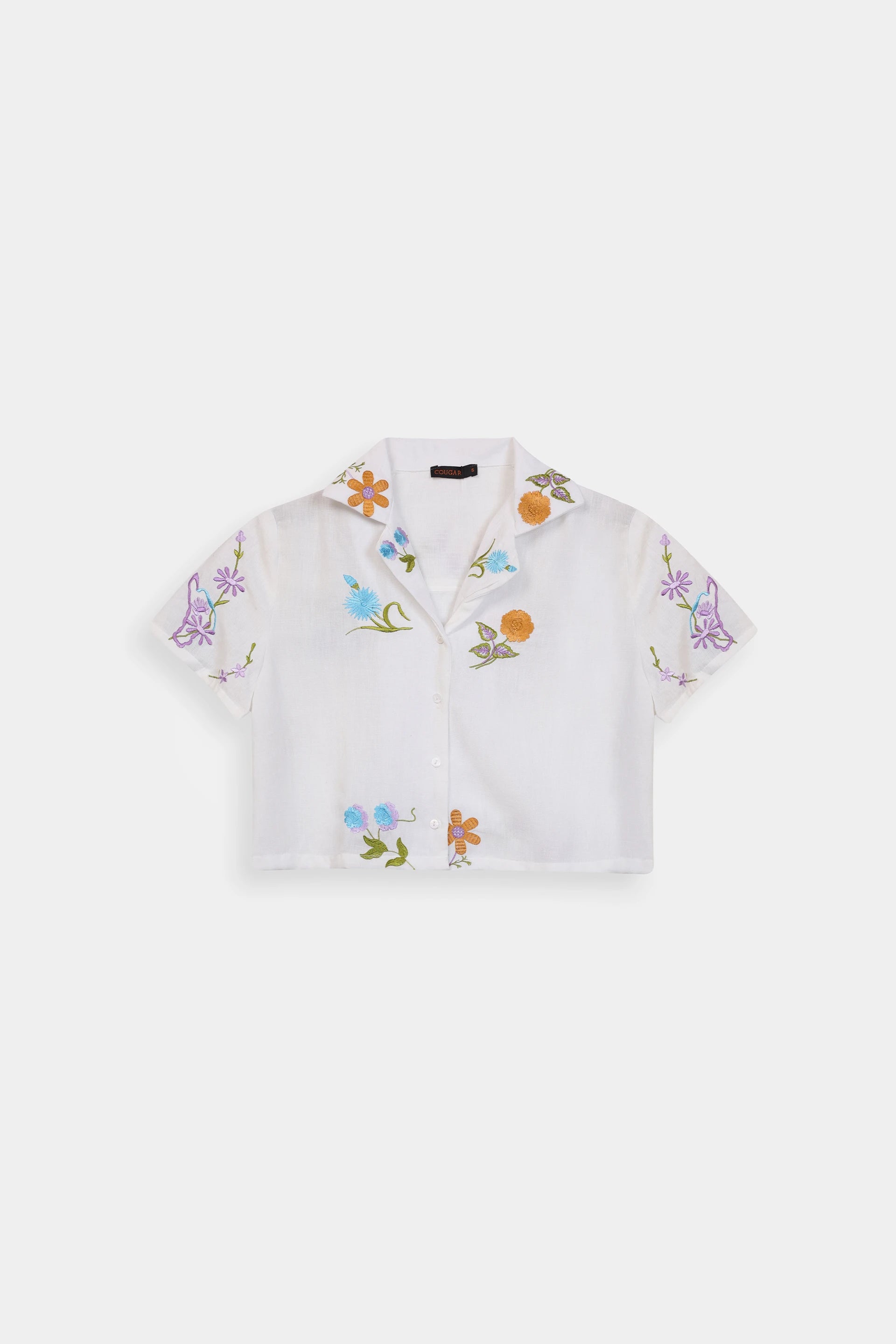 Floral Embroidered Shirt - Cougar Clothing