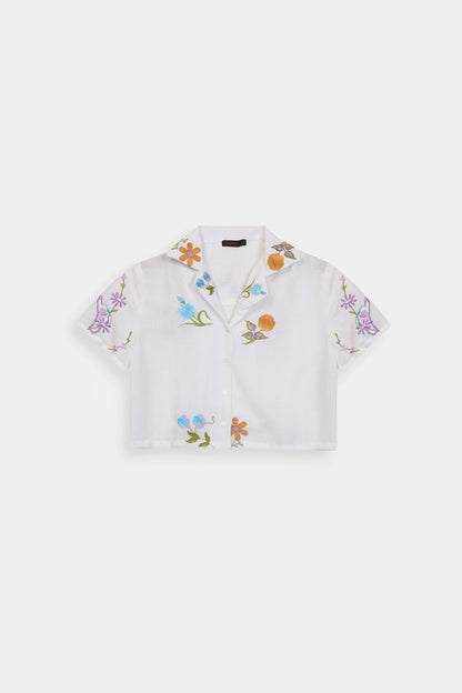 Floral Embroidered Shirt - Cougar Clothing