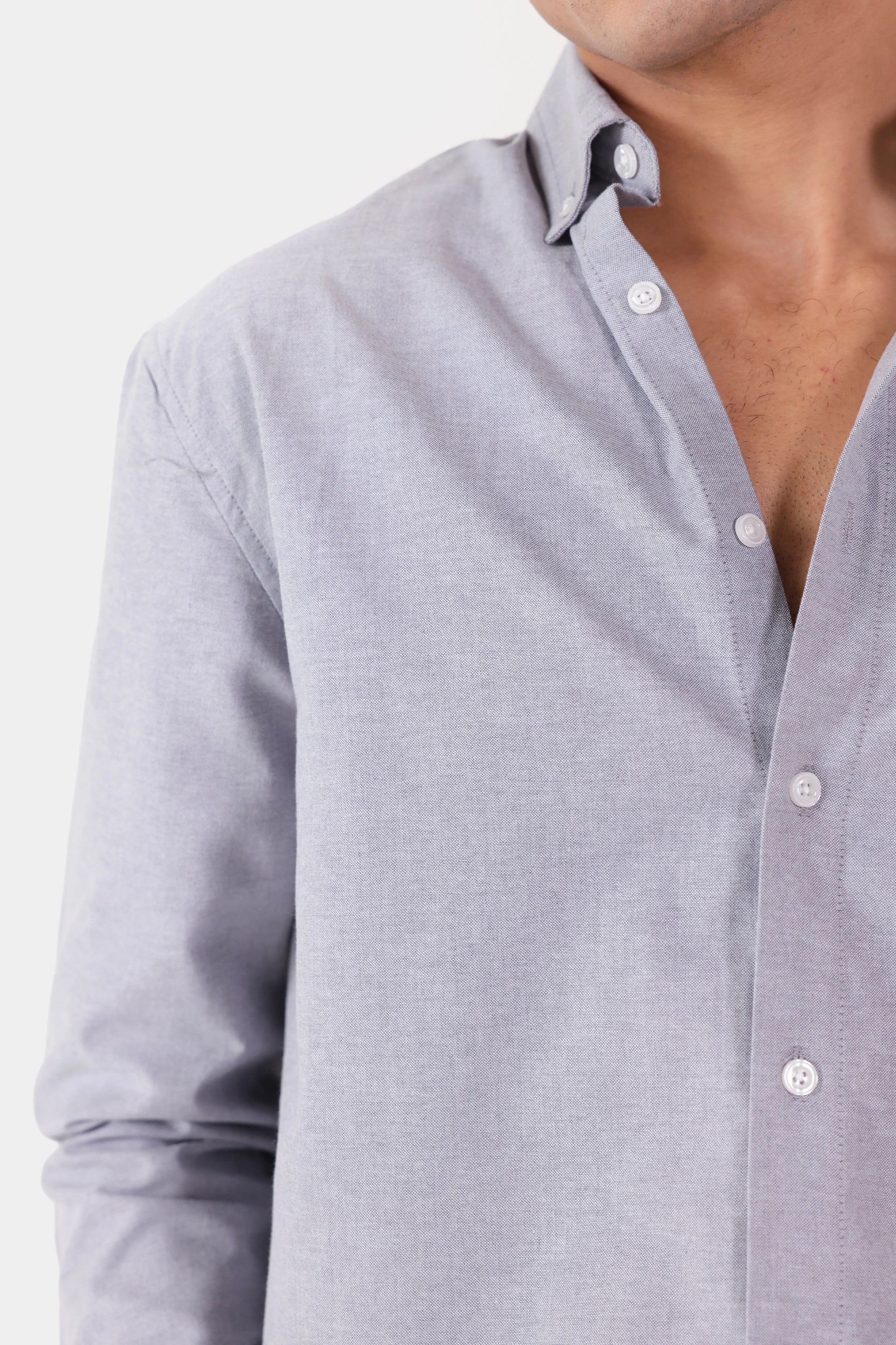 Chambray Button-Down Shirt - Cougar Clothing
