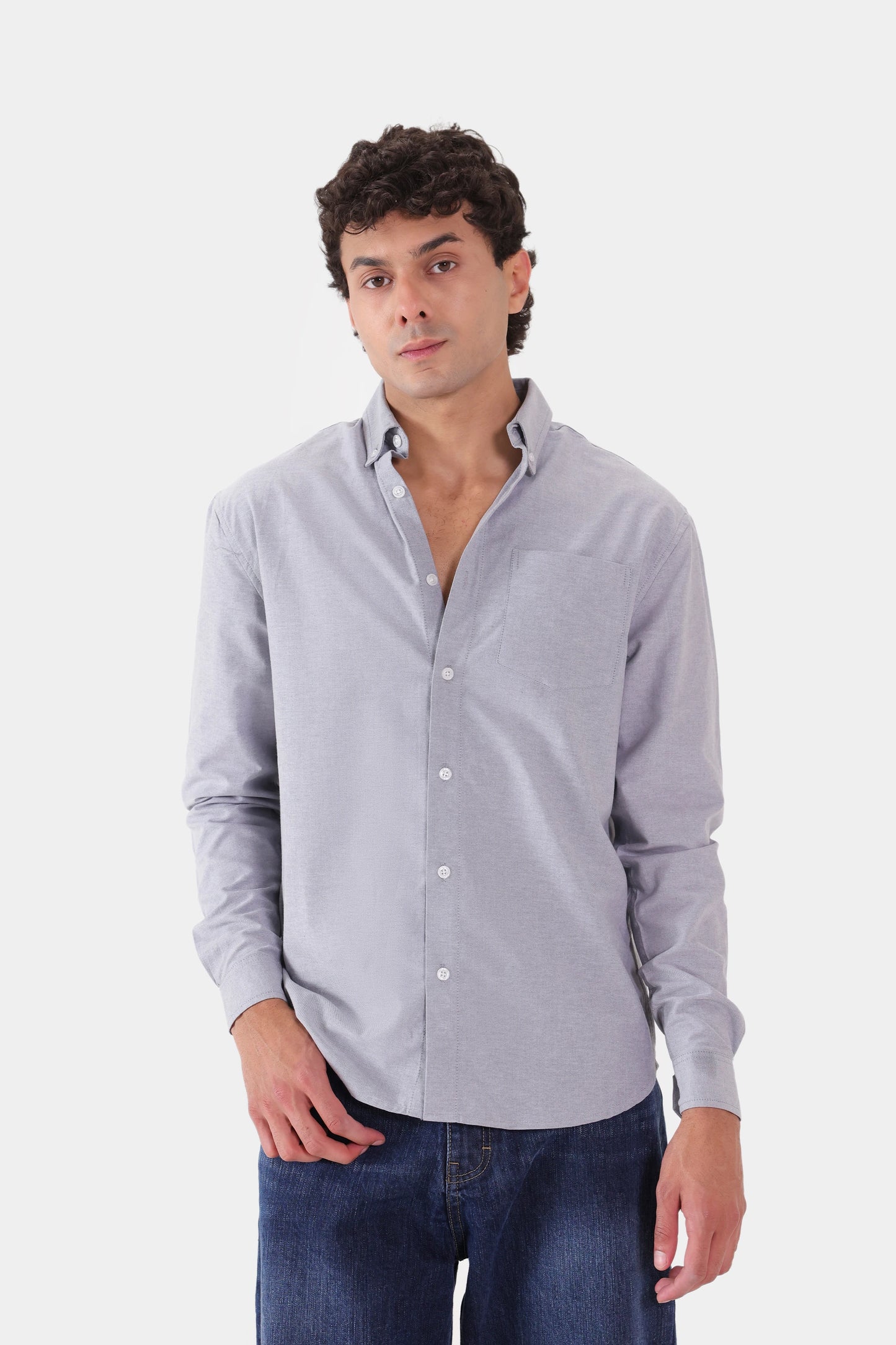 Chambray Button-Down Shirt - Cougar Clothing