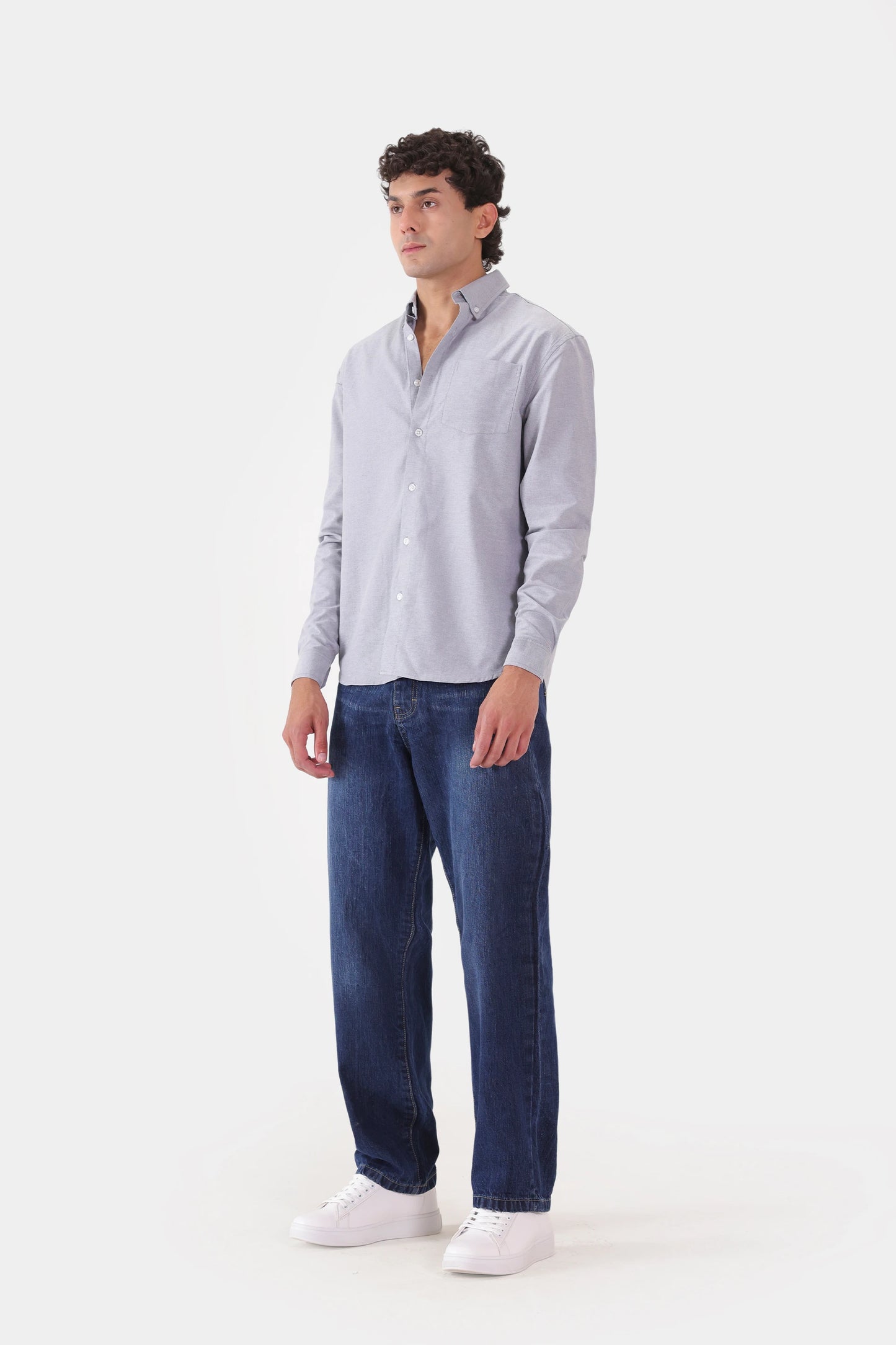 Chambray Button-Down Shirt - Cougar Clothing