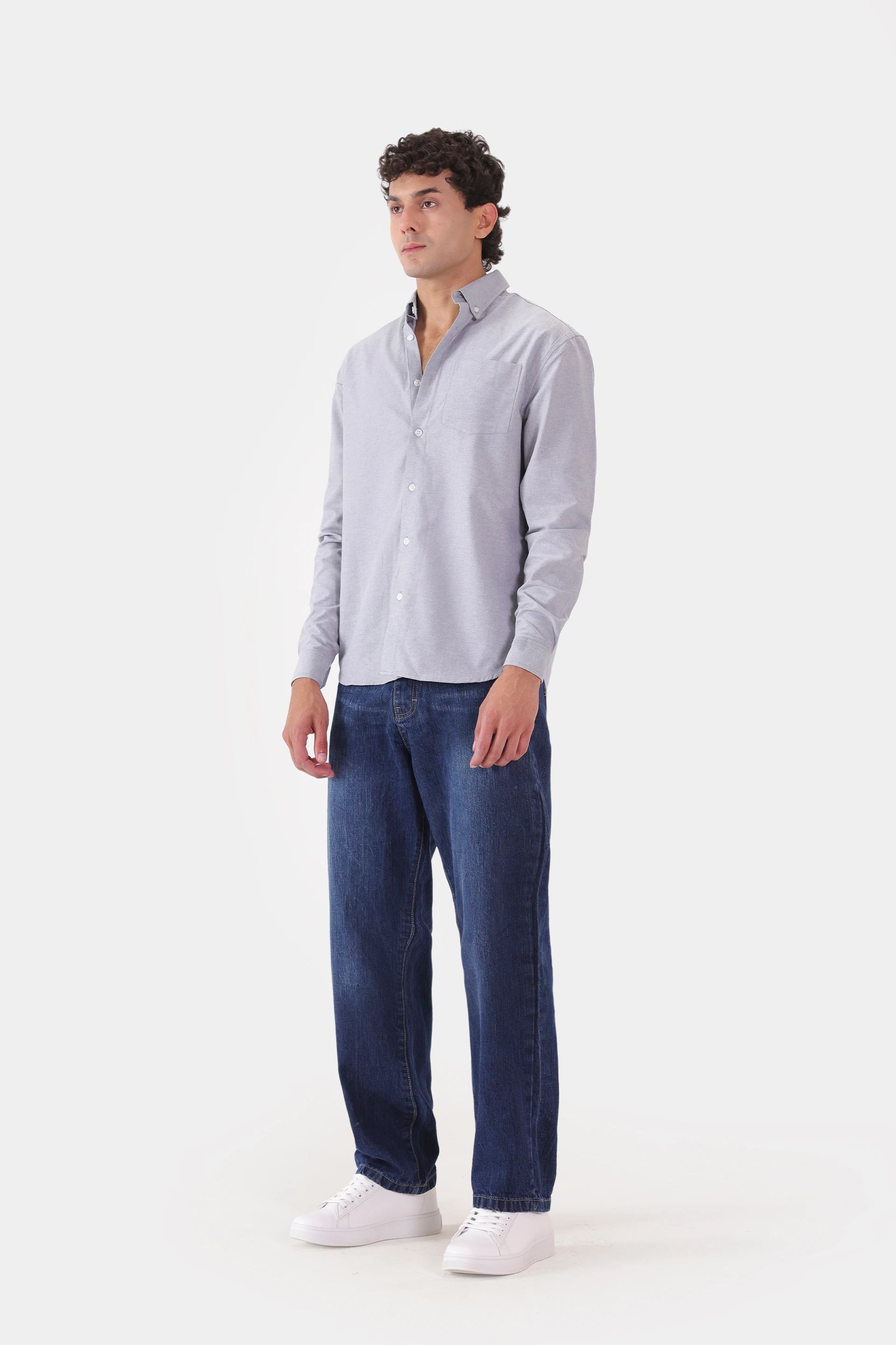 Chambray Button-Down Shirt - Cougar Clothing