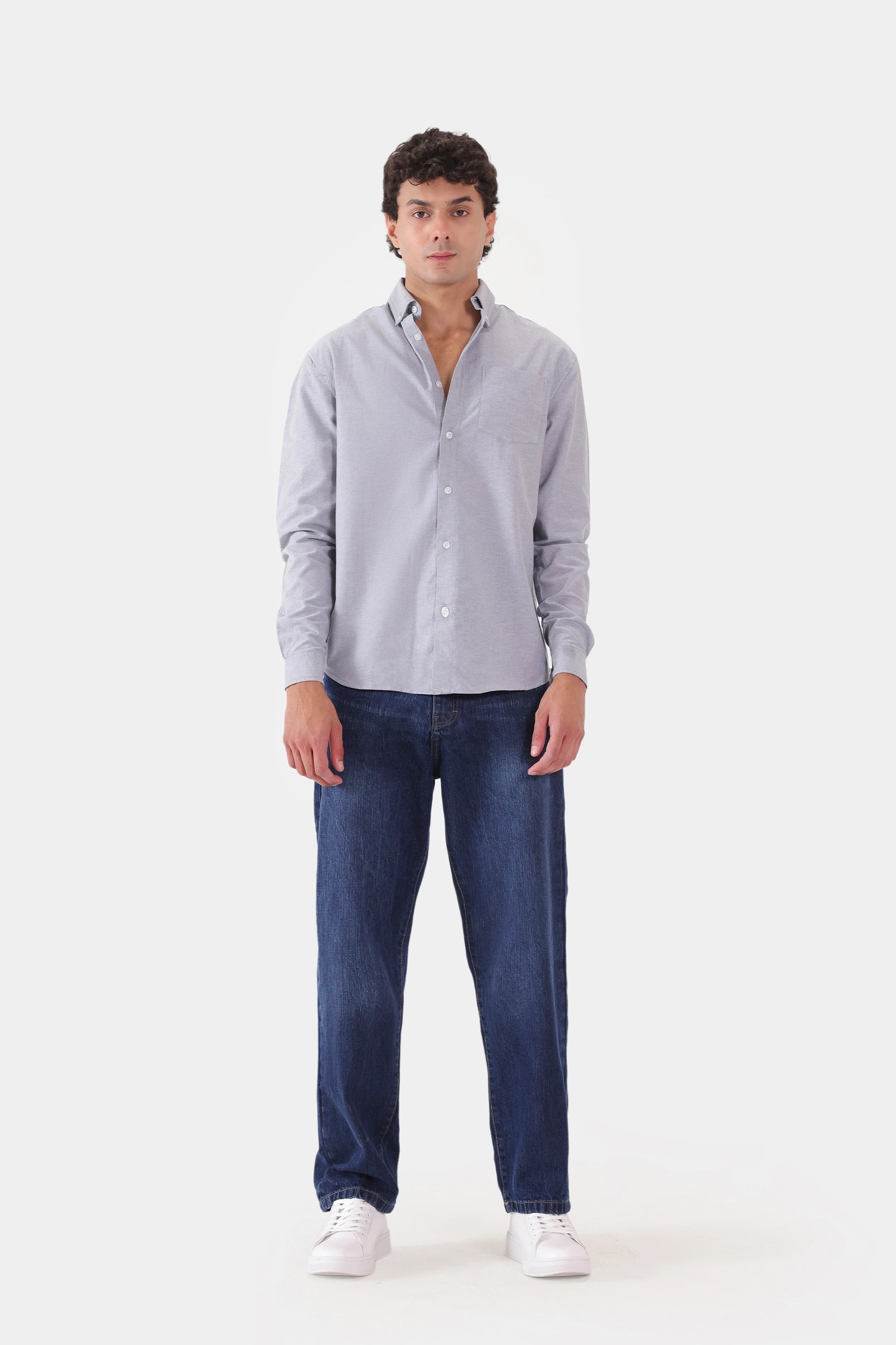 Chambray Button-Down Shirt - Cougar Clothing