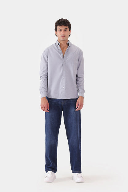 Chambray Button-Down Shirt - Cougar Clothing