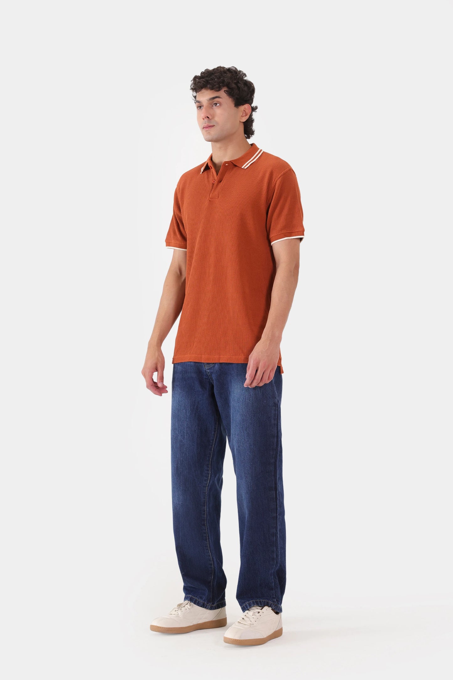 Waffle Knit Polo - Cougar Clothing