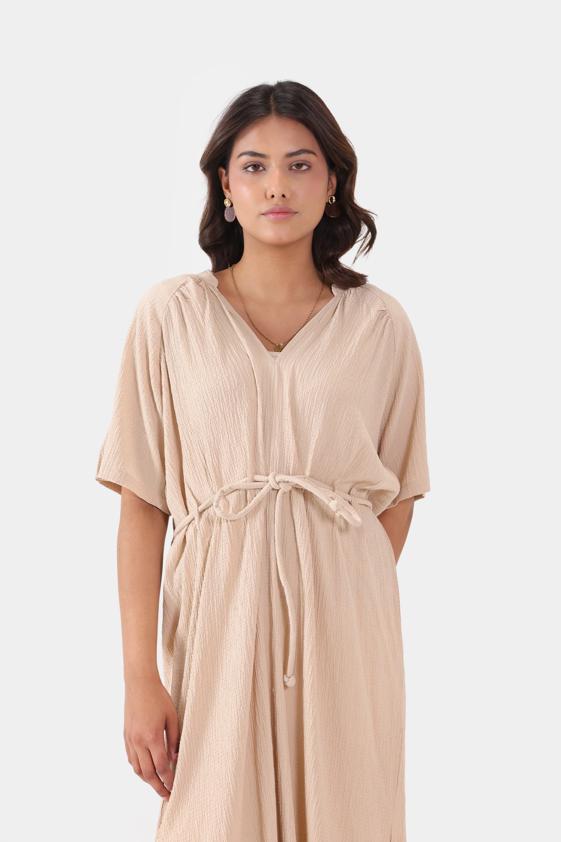 Crushed Midi Dress - Cougar Clothing