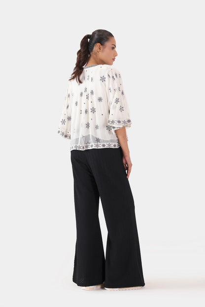 Chiffon Embroidered Blouse - Cougar Clothing