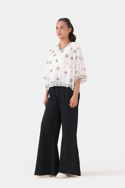 Chiffon Embroidered Blouse - Cougar Clothing