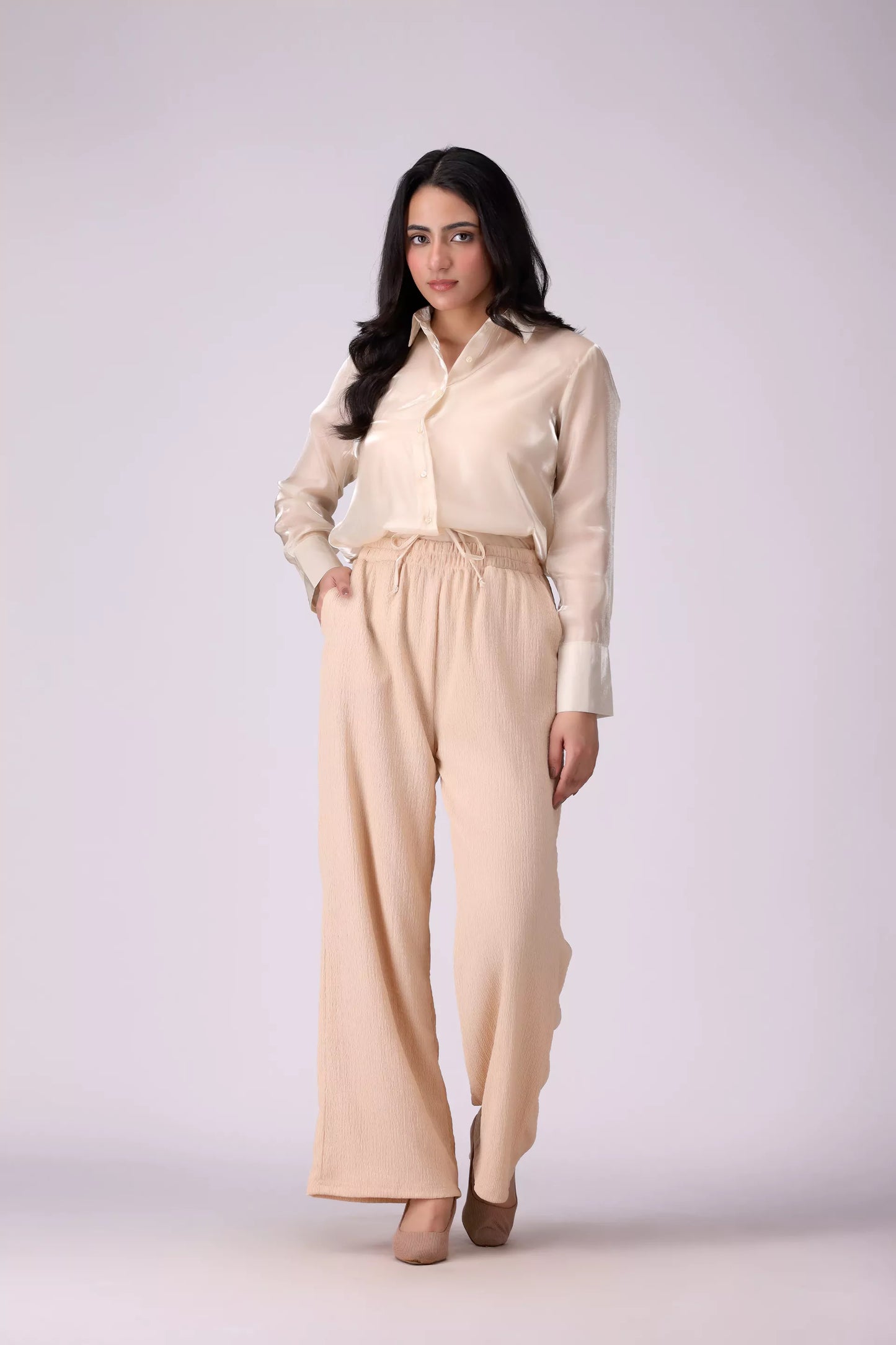 Shimmer Organza Chiffon Shirt - Cougar Clothing