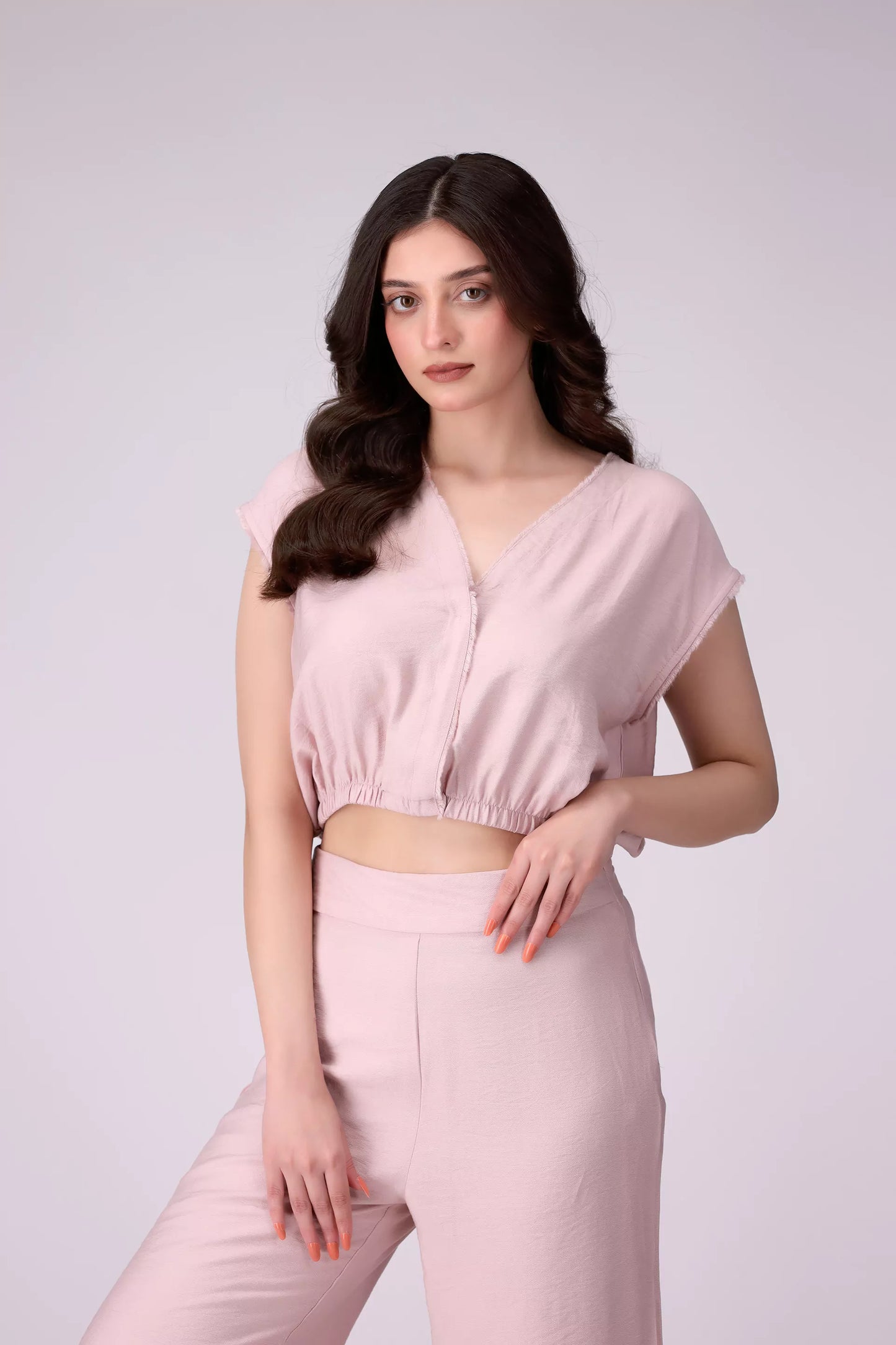 V-Neck Cropped Top - Cougar Clothing