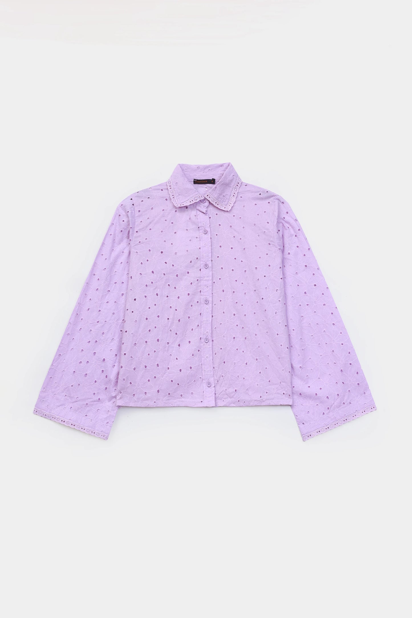 Schiffli Embroidered Shirt - Cougar Clothing