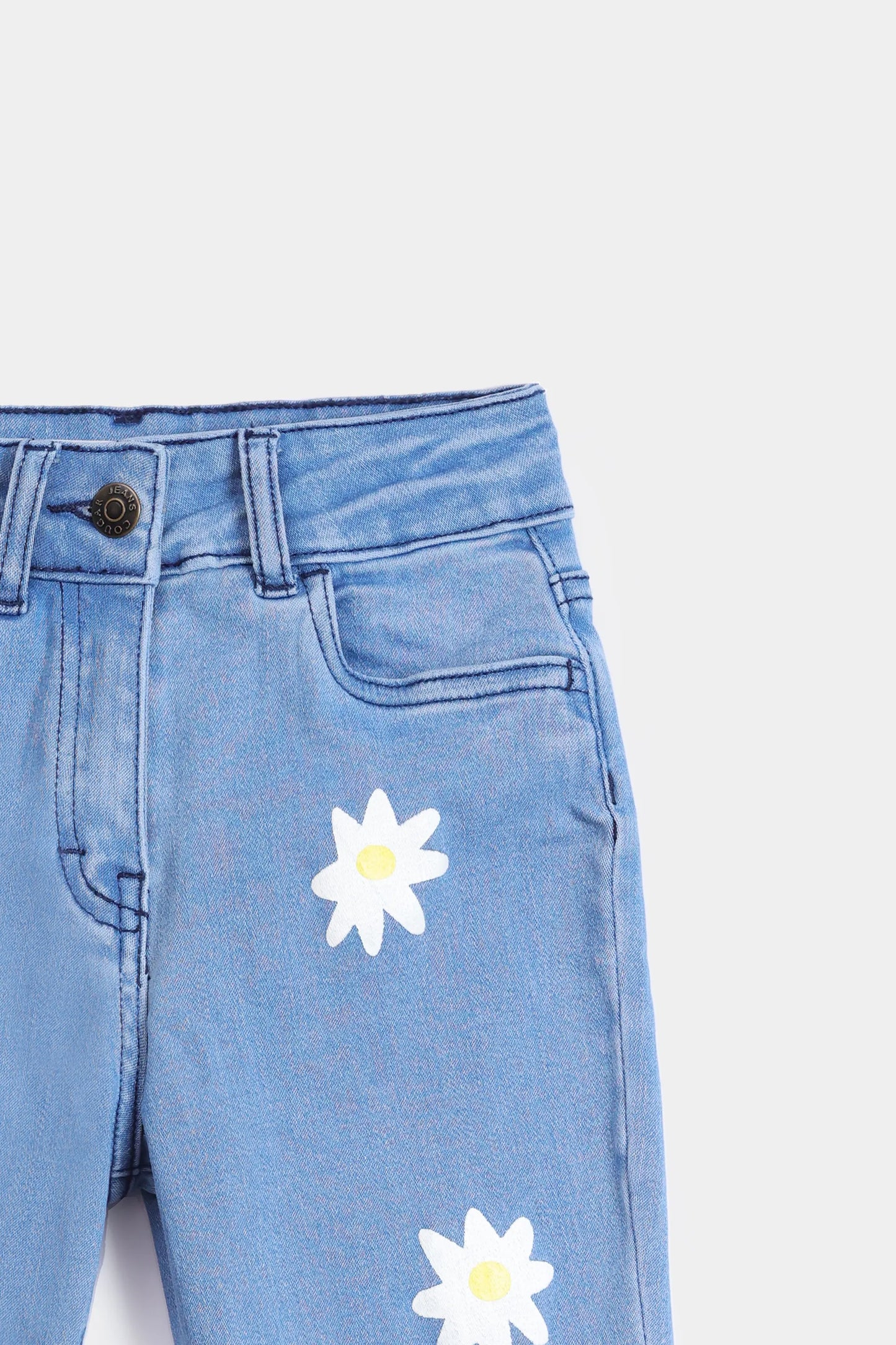 Daisy Print Jeans - Cougar Clothing