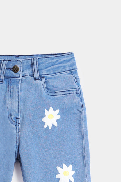 Daisy Print Jeans - Cougar Clothing