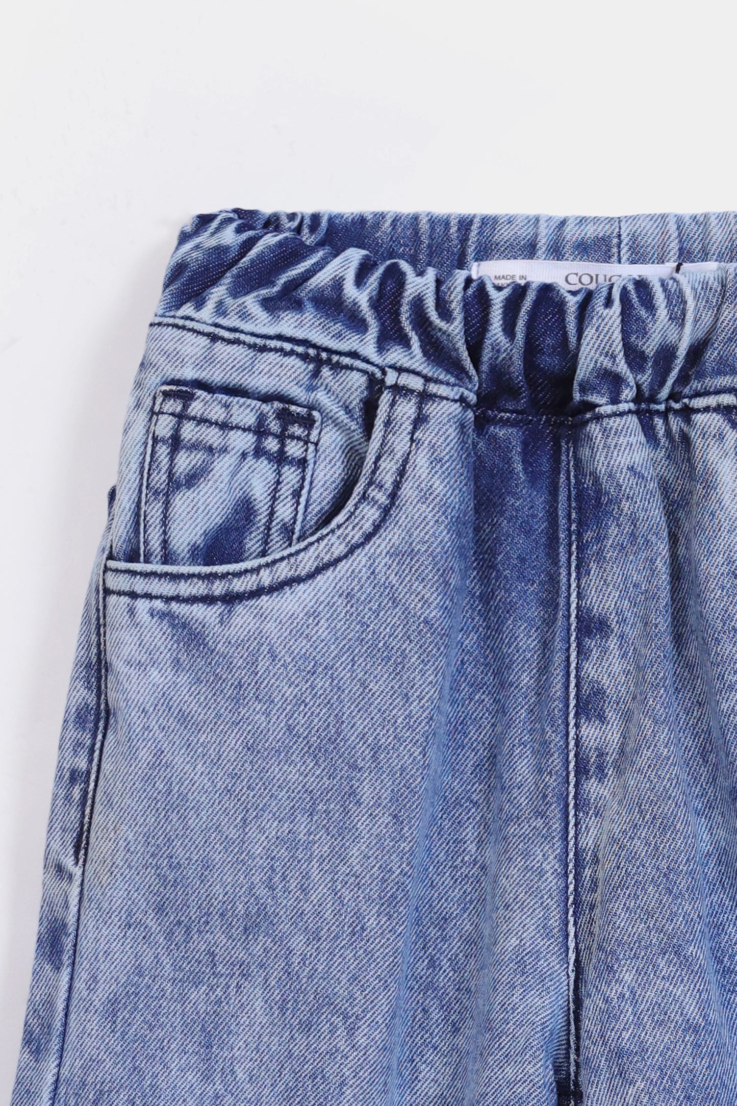 Straight Fit Jeans with Heart Patches - Cougar Clothing