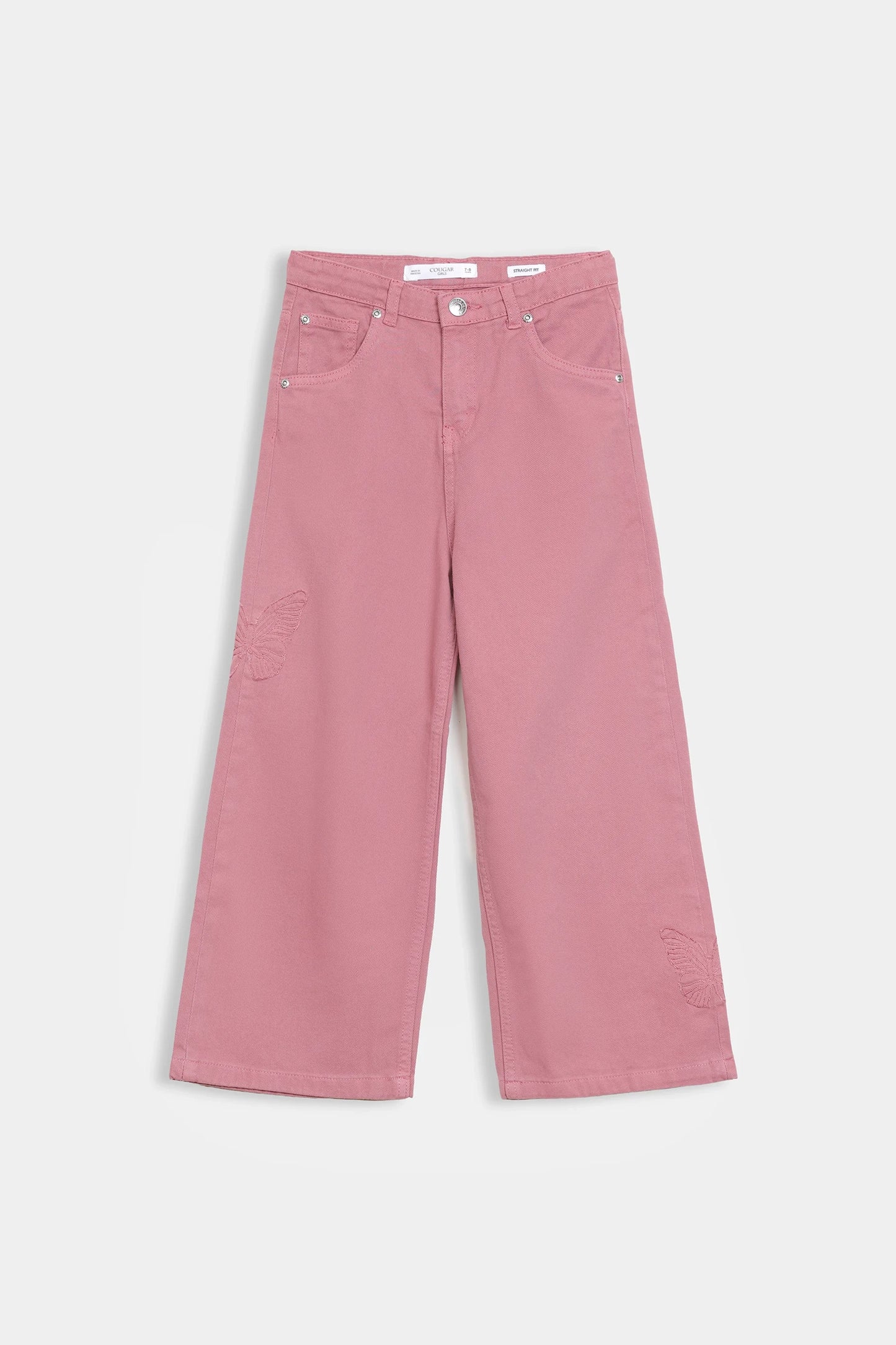 Embroidered Straight Jeans - Cougar Clothing