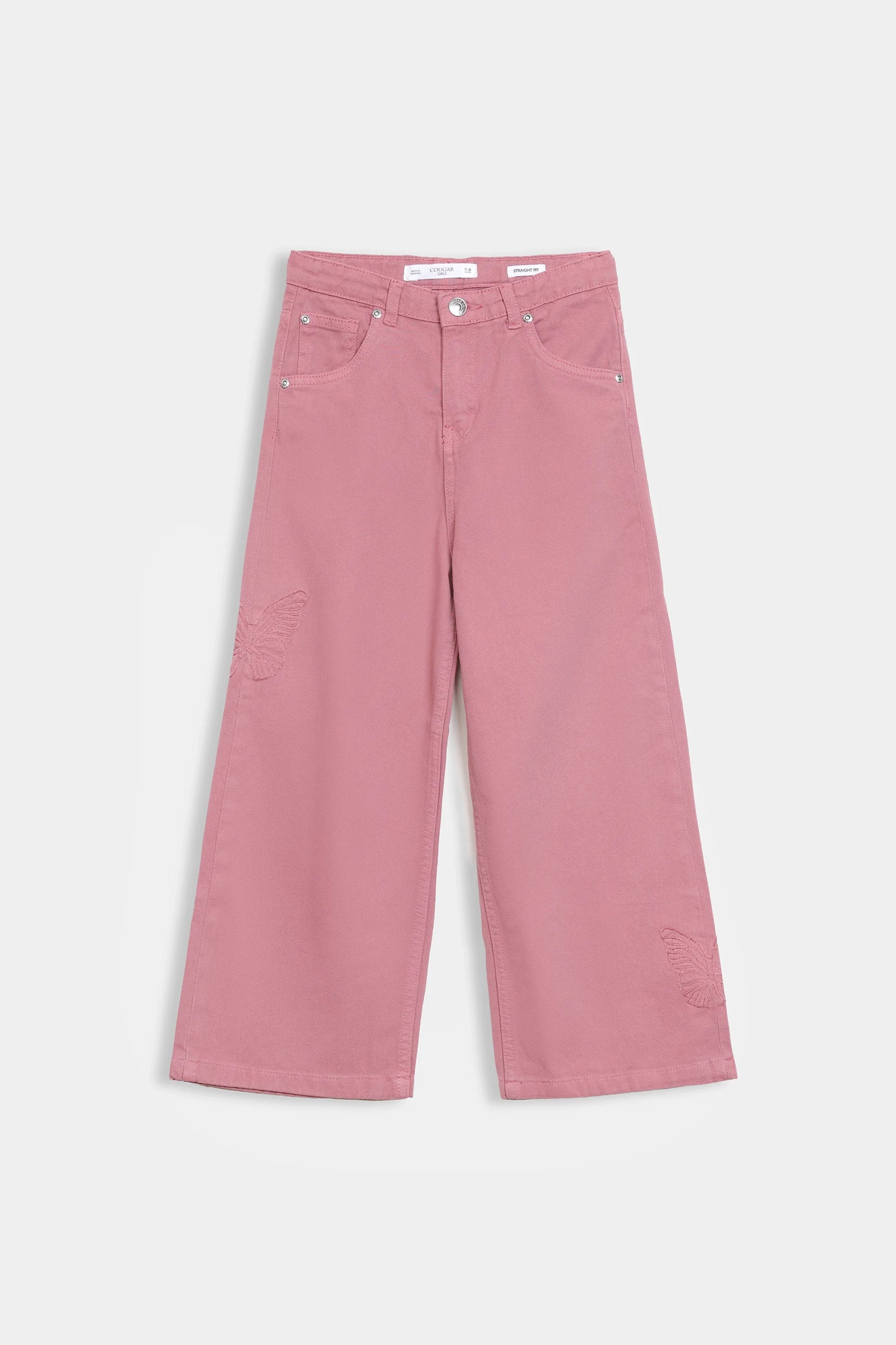 Embroidered Straight Jeans - Cougar Clothing