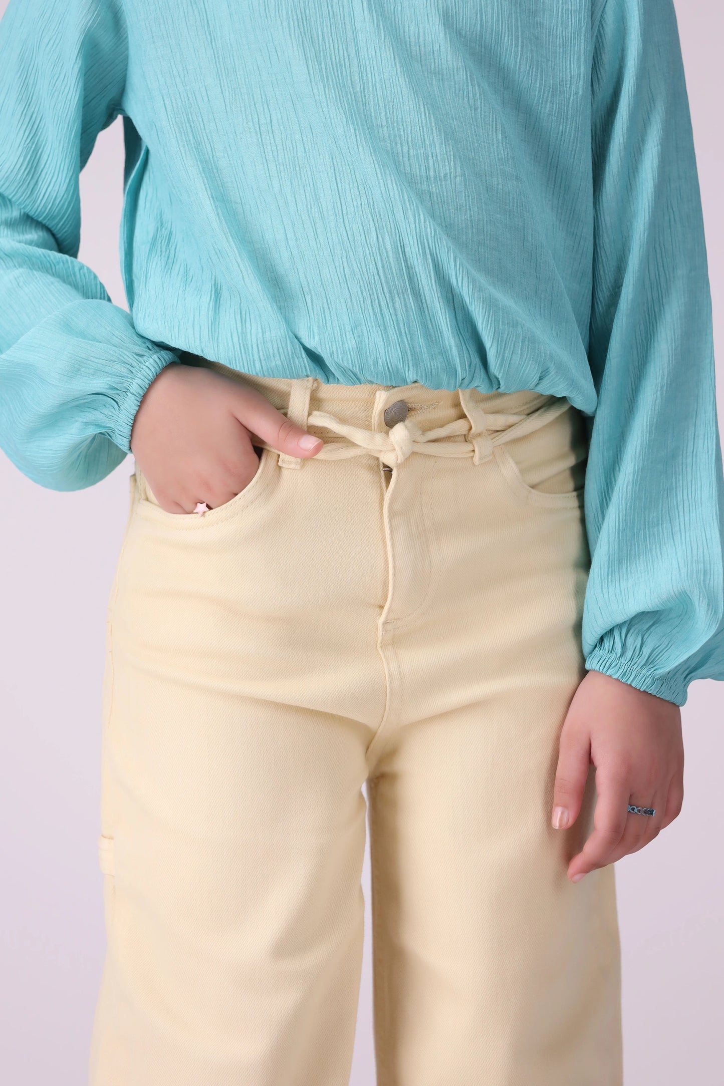 Drawcord Wide Leg Jeans - Cougar Clothing