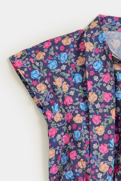 Tie-Neck Printed Top - Cougar Clothing