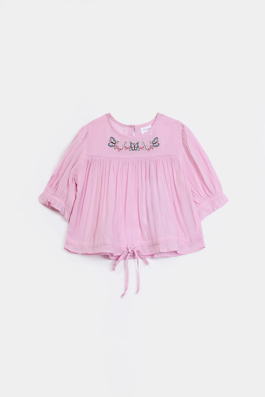 Viscose Embroidered Peplum - Cougar Clothing