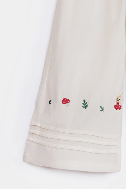 Self Jacquard Embroidered Trousers - Cougar Clothing