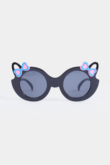 Cat-Eye Sunglasses With Bow Corners - Cougar Clothing