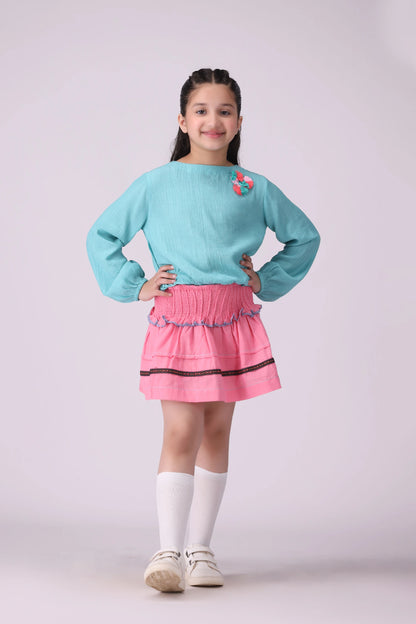 Smocked Waist Skirt - Cougar Clothing