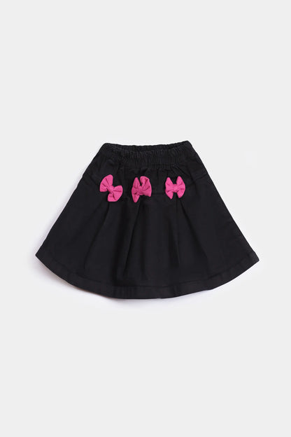 Bow Detailed Denim Skirt - Cougar Clothing