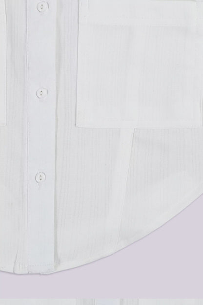High Low Shirt With Patch Pockets - Cougar Clothing