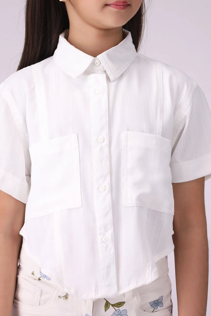 High Low Shirt With Patch Pockets - Cougar Clothing