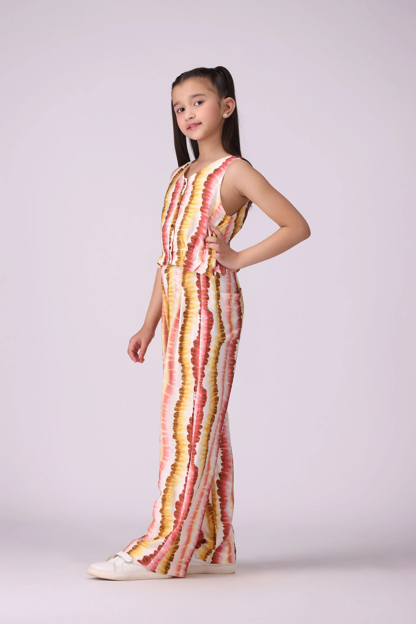 Printed Ribbed Hem Top - Cougar Clothing